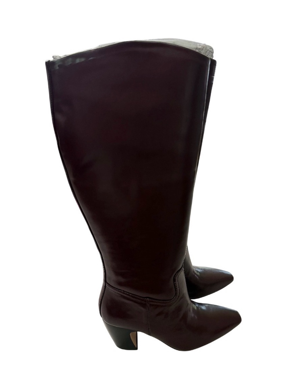 Vince Camuto Cristen 2 Wide Calf Leather Knee High Boots Rich Mahogany, 8.5